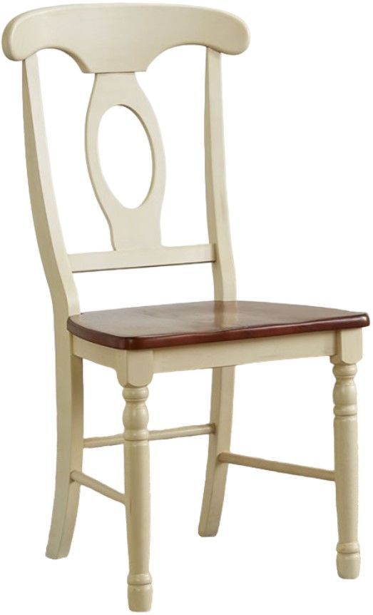 A-America® British Isles Buttermilk/Merlot Napoleon Dining Side Chair-0