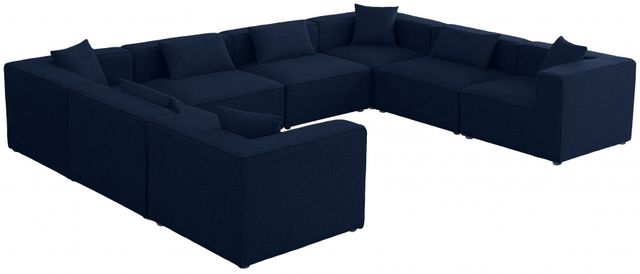 Meridian Furniture Cube 8-Piece Navy Modular Sectional Set-0