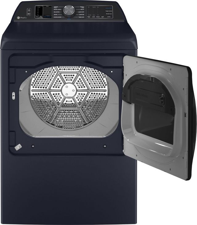 GE Profile™ 7.3 Cu. Ft. Sapphire Blue Front Load Electric Dryer-1
