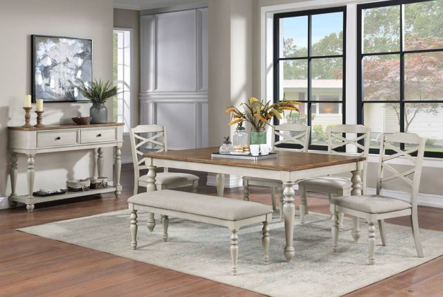 New Classic® Home Furnishings Jennifer Beige/Cream Bench-4