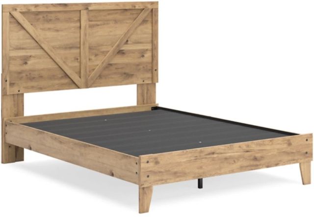 Signature Design by Ashley® Larstin Brown Full Crossbuck Panel Bed-1