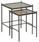 Century® Tom-Tom Glass Top Nesting Side Table with Black Base-0