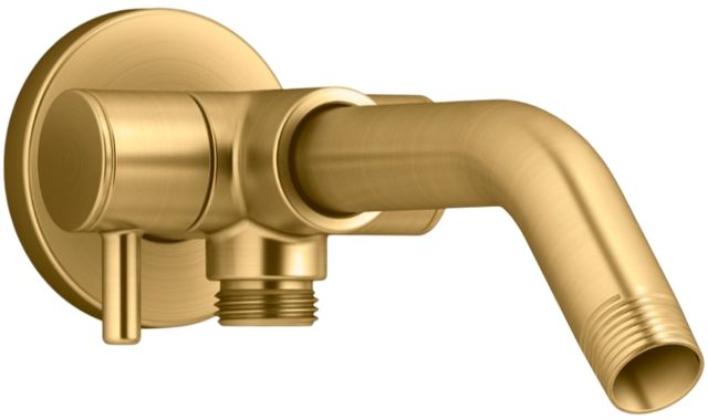 KOHLER® Vibrant Brushed Moderne Brass Shower Arm with 3-Way Diverter-0