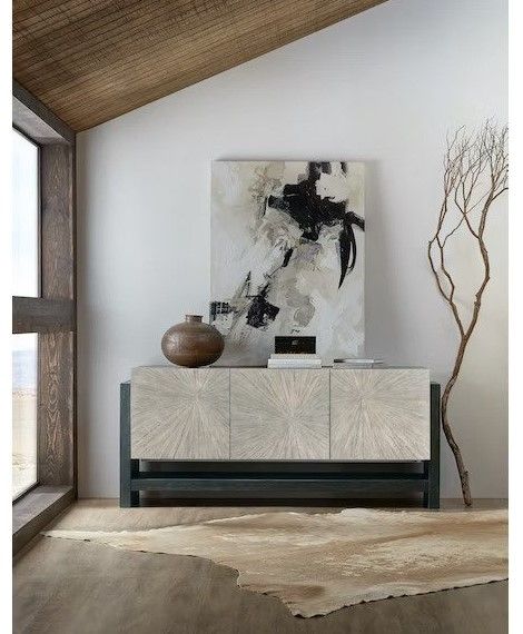 Hooker® Furniture Melange Ground Perspective Gray/Light Natural Credenza-1