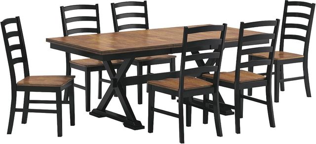 Signature Design by Ashley® Wildenauer 5-Piece Black/Brown Dining Room Set-0