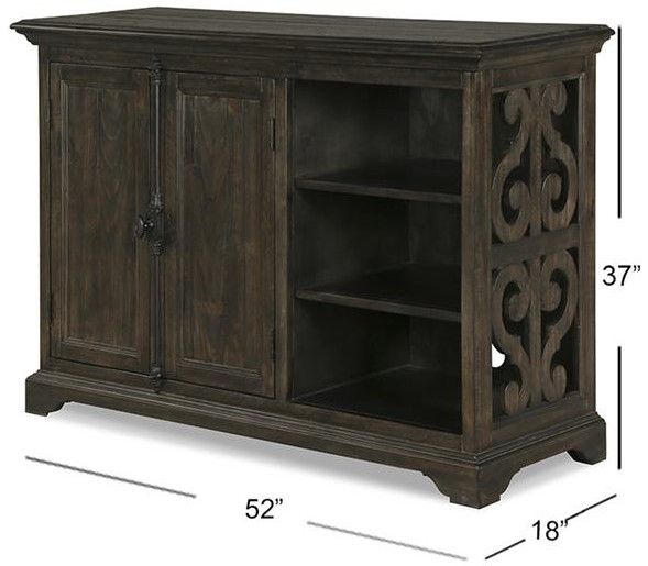 Magnussen Home® Bellamy Peppercorn Printer Stand-2
