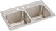 Elkay Lustertone® Classic Lustrous Satin 29" x 18" x 10" 3-Hole Equal Double Bowl Drop-In Sink-0