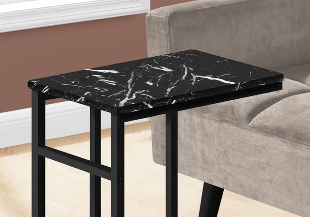 Monarch Specialties Inc. 24"H Black Accent Table with Metal Base-2