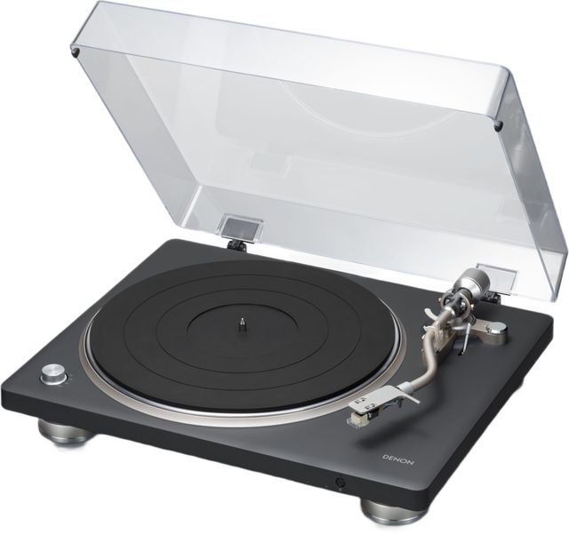 Denon® DP-500BT Black Premium Belt-Driven Hi-Fi Turntable with Bluetooth®-1