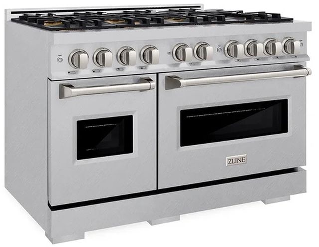ZLINE 48" 6.7 cu. ft. Dual Fuel Range with 8 Burner DuoPro™ Cooktop and Dual Ovens in Satin Stainless Steel -2