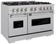 ZLINE 48" 6.7 cu. ft. Dual Fuel Range with 8 Burner DuoPro™ Cooktop and Dual Ovens in Satin Stainless Steel -2