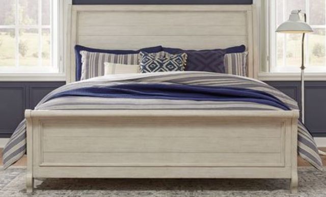 Liberty Furniture Farmhouse Reimagined Antique White Queen Sleigh Bed-0