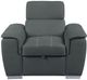Mazin Furniture Ferriday Gray Chair With Adjustable Headrest And Pull-Out Ottoman-0