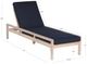 Linon Svana Natural/Navy Fabric/Wood Outdoor Chaise Lounger-2