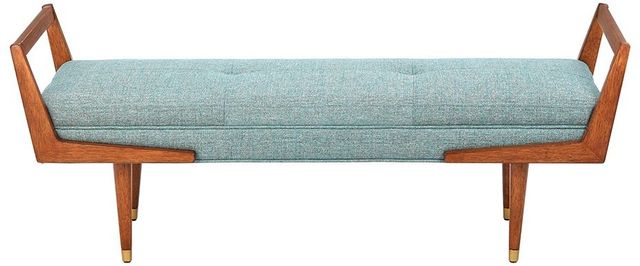 Olliix by INK+IVY Blue/Pecan Boomerang Bench-0