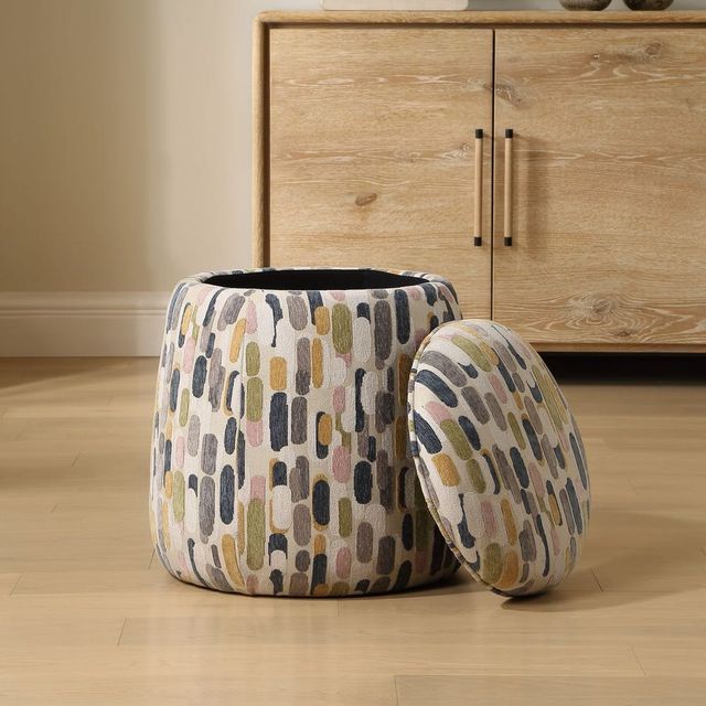 Uttermost® Arem Multi-Colored Upholstered Ottoman-2