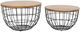 Jofran Inc. Global Archive Rondo 2-Piece Brown Nesting Coffee Table Set with Black Base-0
