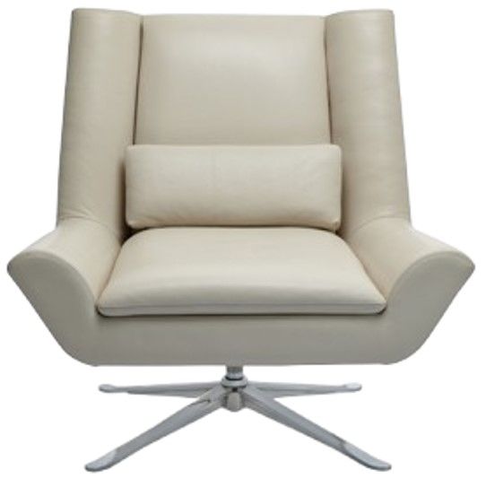 American Leather® Customizable Luke Leather Swivel Chair-2