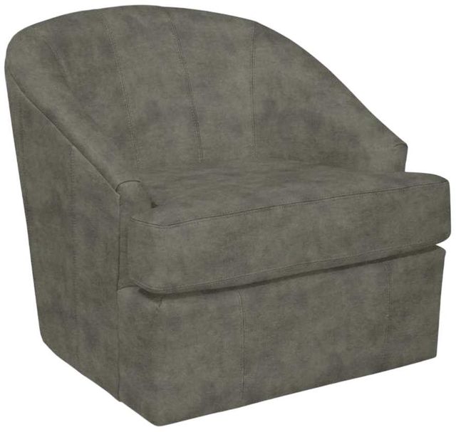 Creek Side Customs Customizable Julien Leather Swivel Accent Chair-2