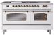 Ilve® Nostalgie II Series 60" White Pro Style Dual Fuel Range-1