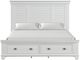 New Classic® Home Furnishings Jamestown White Queen Panel Storage Bed-2