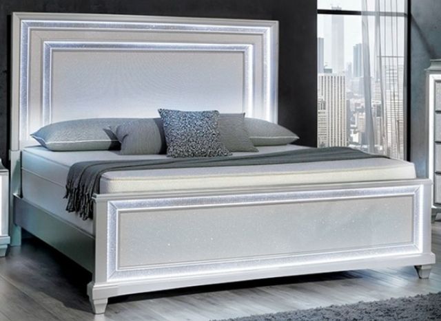 Furniture of America® Galea 4-Piece Gray Queen Bedroom Set-2