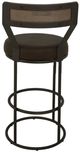 International Furniture Direct Xel-Ha Dark Hay Brown/Blacksmithing Black/Brown Barstool -4