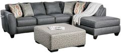 Furniture of America® Earl 2-Piece Gray Right-Arm Facing Sofa Sectional and Chaise