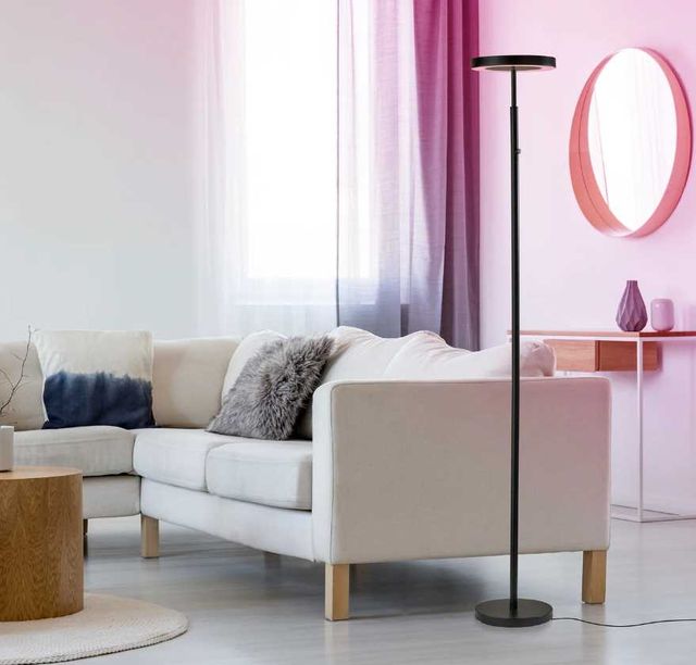 Adesso® Kai Black Color Change LED Torchiere-3