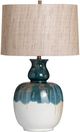 Crestview Collection Cyprus Ripley Gourd Blue Table Lamp-0
