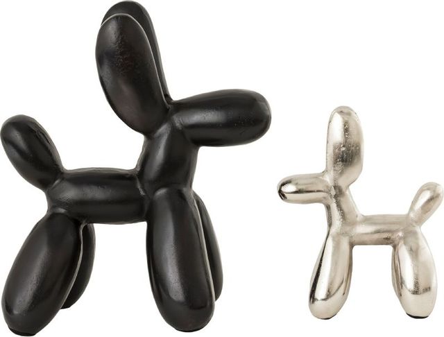 Renwil® Alkera Set of 2 Bronze and Raw Nickel Dog Statues