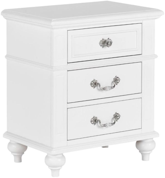 Elements International Alana White Youth Nightstand-0