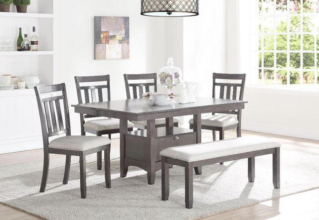 Urban Styles Furniture Miami Gray/White Dining Bench-1