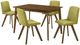 Armen Living Gina 5-Piece Olive Green/Walnut Dining Set-0