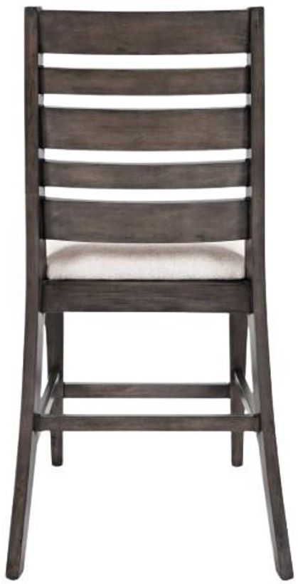 Jofran Inc. Lincoln Square Espresso/Light Cream Ladderback Counter Stool-2