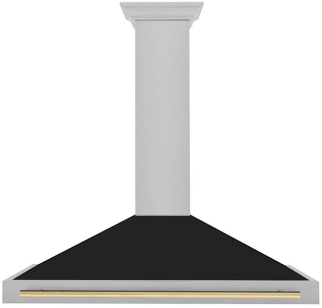 ZLINE Autograph Edition 48" Black Matte Wall Mounted Range Hood-0