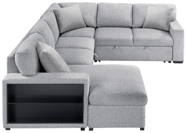 Homelegance® Pompano 4-Piece Gray Left-Arm Facing Sectional and Chaise-3