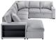 Homelegance® Pompano 4-Piece Gray Left-Arm Facing Sectional and Chaise-3