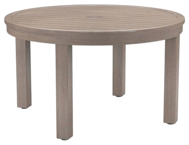 Sunset West Laguna Driftwood Metal Round Outdoor Dining Table-0