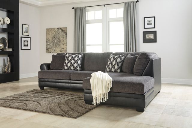 Signature Design by Ashley® Kumasi 2-Piece Smoke Sectional-1