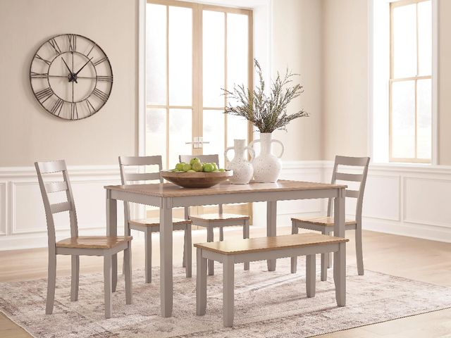 Signature Design by Ashley® Gesthaven 6-Piece Gray/Natural Dining Table Set-1