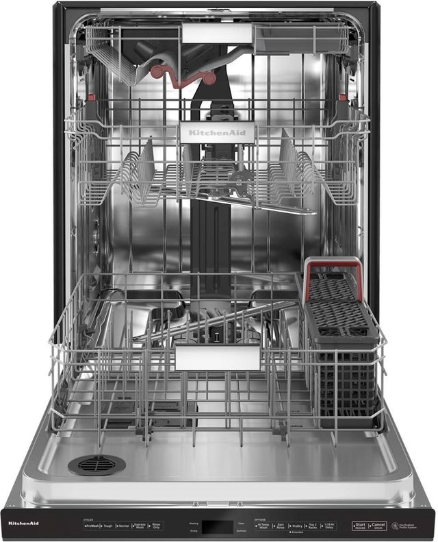 KitchenAid® 24" PrintShield™ Black Stainless Steel Built In Dishwasher-1