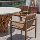 Uttermost® Sumba Golden Flax Wicker/Wood Indoor-Outdoor Dining Arm Chair-2