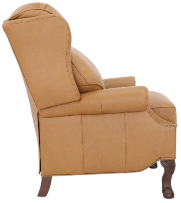 BarcaLounger® Danbury Santa Fe Brandy Leather Manual Recliner-4