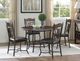 Bernards Midland Brown Dining Table with Charcoal Black Base-1