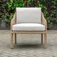 Uttermost® Kavali Honey/Oyster White Wicker Indoor-Outdoor Lounge Chair with Cushion-1