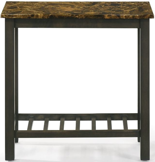 New Classic® Home Furnishings Eden Black Chairside Table with Espresso Top -1