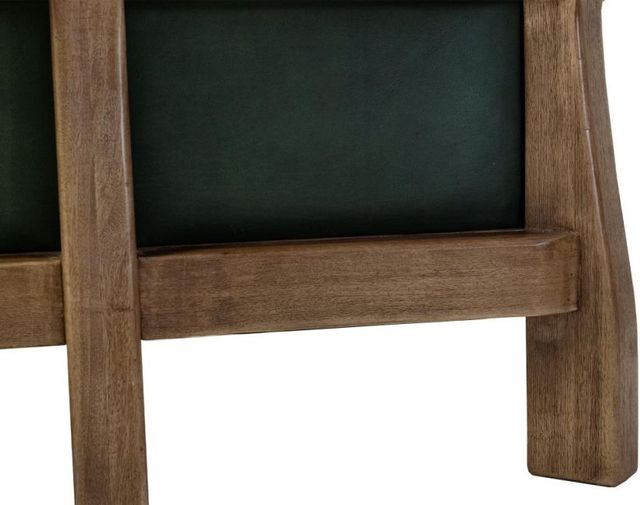 International Furniture Direct Roots Brown/Green Leather Sofa-4