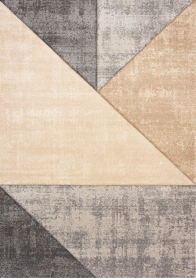 Tapis décoratif de 5pix8pi de Kalora Interiors Folio - Beige/Gris