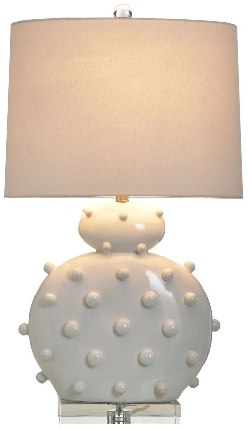 Harp & Finial® Pavan Gloss White Table Lamp-1